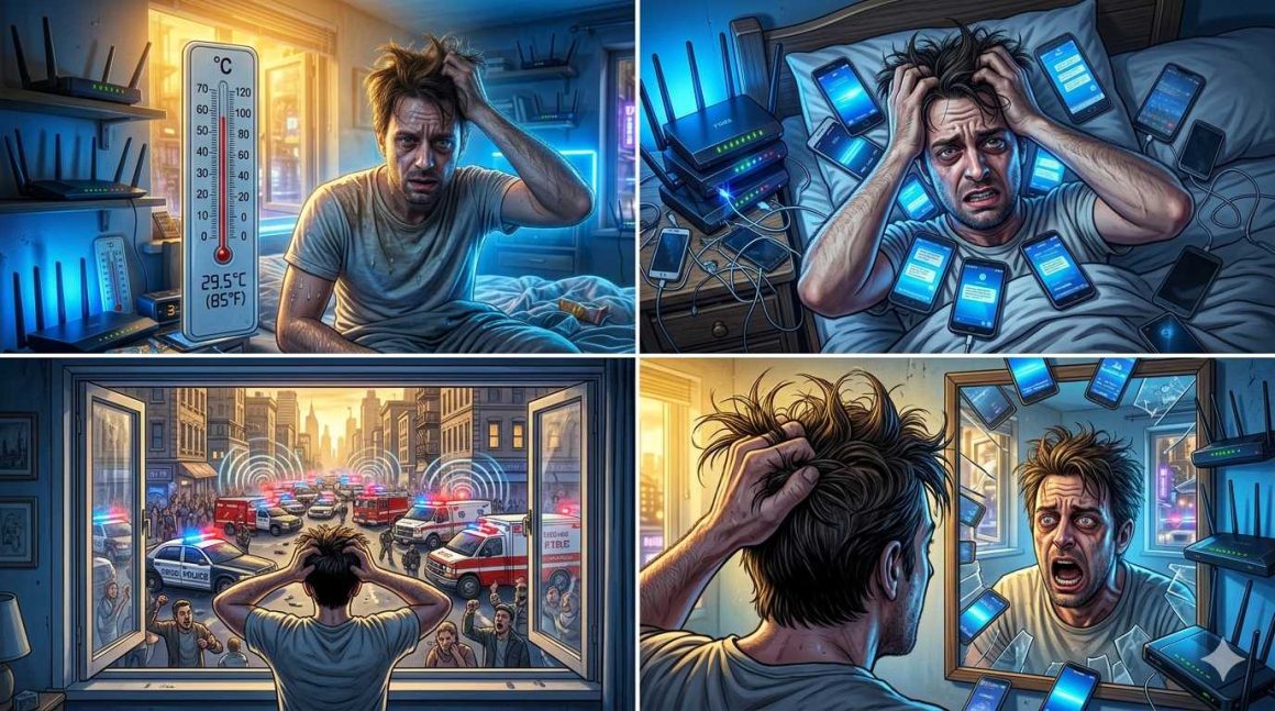 Sleep. The electromagnetic soup. Why you don't sleep well